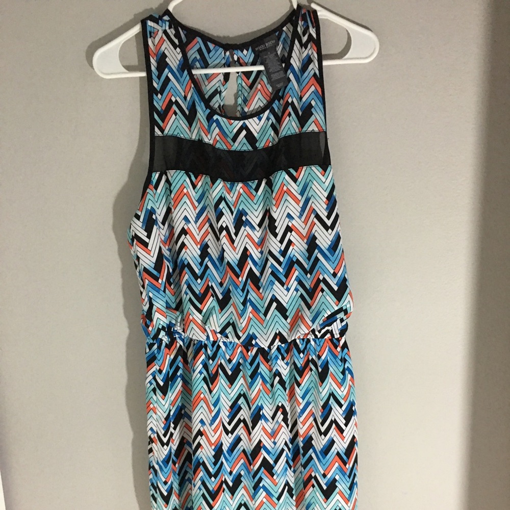 Party Cocktail Dress Geometric Multicolored EUC